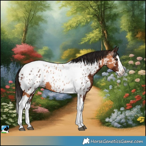Horse Color:Bay Splash Tobiano Near Leopard and Gray Bay Splash Tobiano Near Leopard