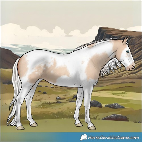 Horse Color:Silver Classic Champagne Dun Splash Tobiano Frame Varnish