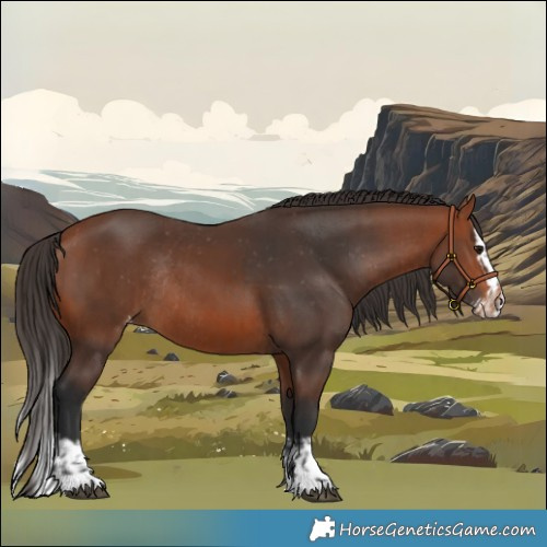 Horse Color:Bay Varnish Rabicano  and Bay Splash Varnish Rabicano 