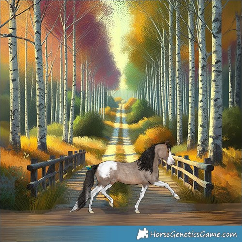 Horse Color:Gray Amber Champagne Roan Splash Snowcap 