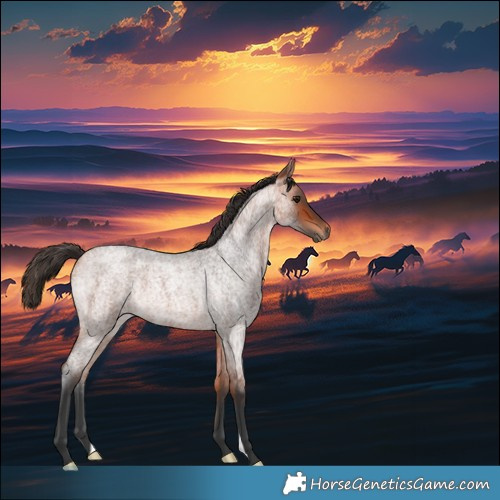 Horse Color:Bay Roan Rabicano 