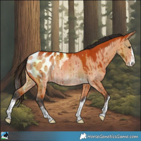 Horse Color:Bay Dun Blanket Rabicano Brindle 
