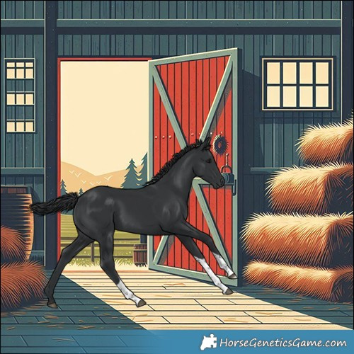 Horse Color:Black Tobiano