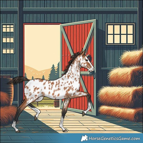 Horse Color:Bay Splash Near Leopard 
