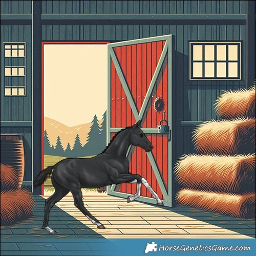 Horse Color:Black Tobiano