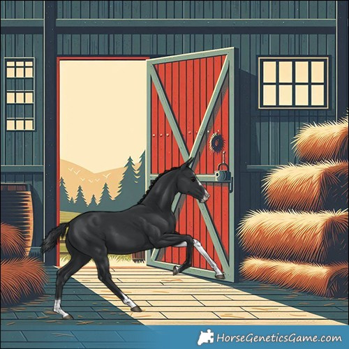 Horse Color:Black Splash Tobiano