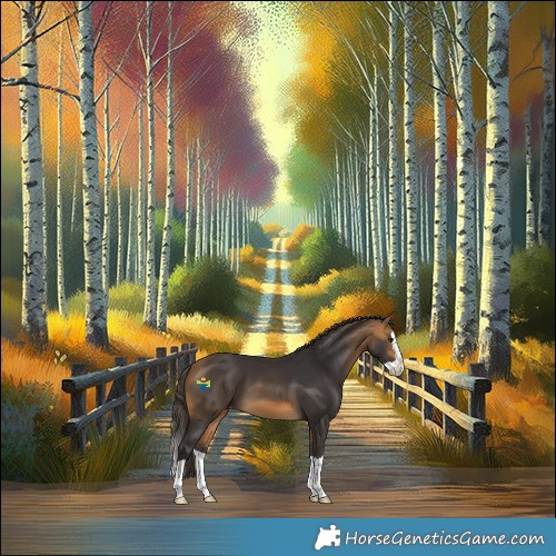 Horse Color:Buckskin Splash Varnish 