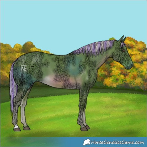 Horse Color:Painted Watercolor Chocolate Palomino Ice