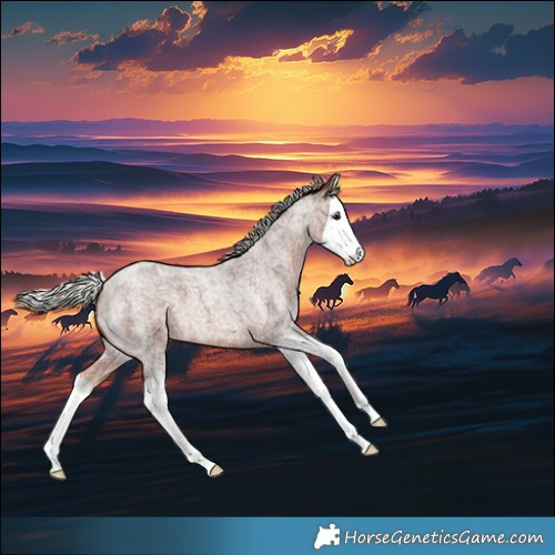 Horse Color:Silver Brown Roan Splash 