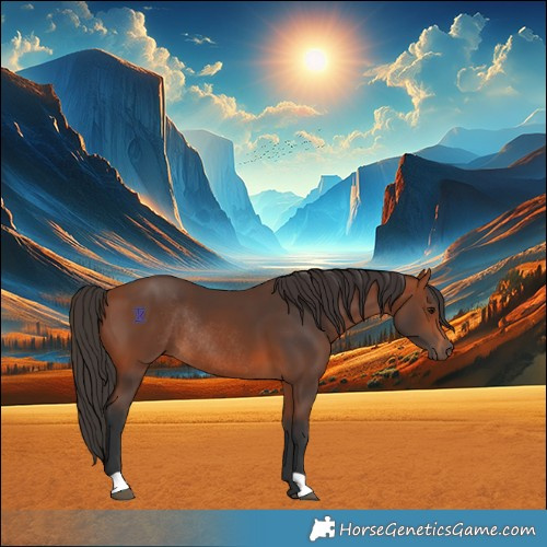 Horse Color:Bay Rabicano 