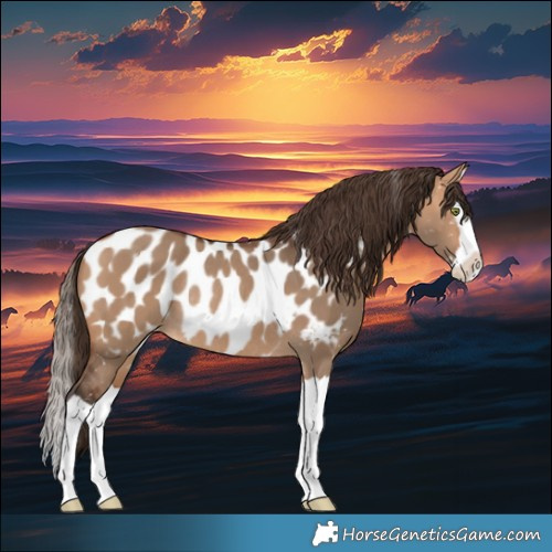 Horse Color:Bay Dun Splash Near Leopard Rabicano