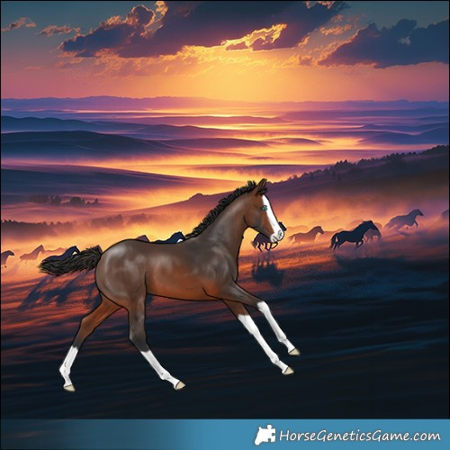 Horse Color:Brown Splash