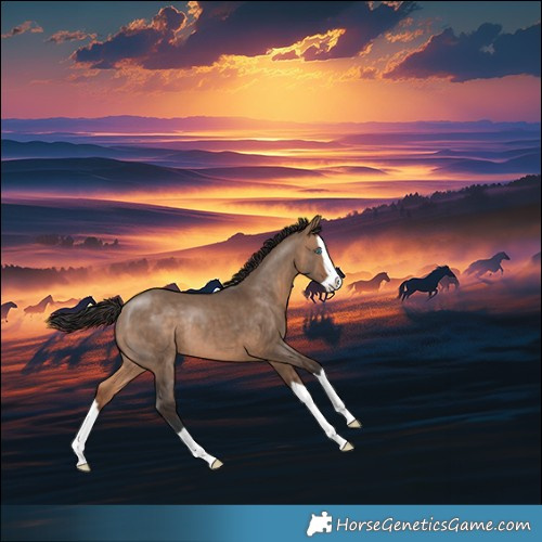 Horse Color:Bay Dun Splash Rabicano