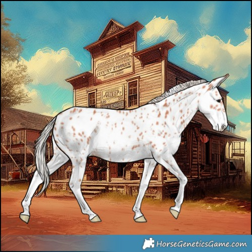 Horse Color:Silver Bay Sabino Near Leopard Rabicano 