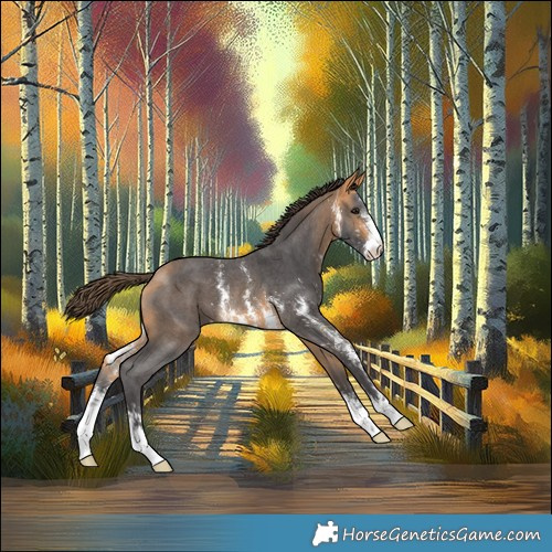 Horse Color:Buckskin Sabino Varnish Rabicano