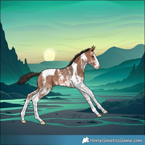 Horse Color:Bay Sabino Tobiano