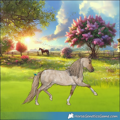 Horse Color:Chocolate Palomino Roan Dun Tobiano