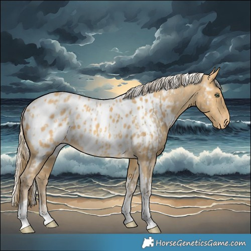Horse Color:Amber Cream Champagne Sabino Tobiano Appaloosa and Silver Amber Cream Champagne Sabino Tobiano Appaloosa