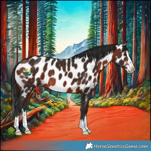 Horse Color:Bay Sabino Splash Near Leopard 