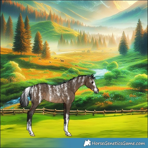 Horse Color:Powder White Gray Brown Dun Appaloosa Rabicano Brindle 