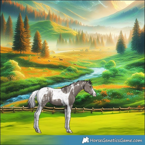 Horse Color:Powder White Smoky Grullo Tobiano