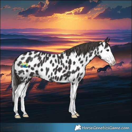 Horse Color:Smoky Black Sabino Splash Near Leopard 