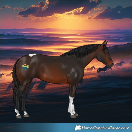Horse Color:Gray Bay Tobiano 
