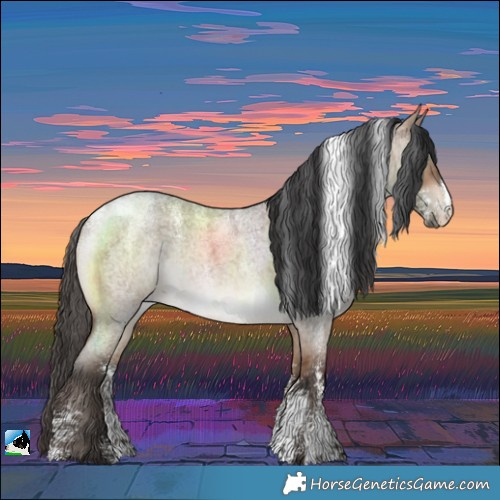 Horse Color:Powder White Bay Roan Dun Rabicano Brindle