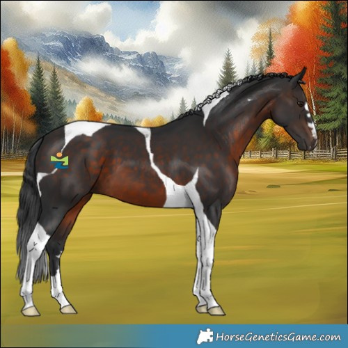 Horse Color:Brown Tobiano 