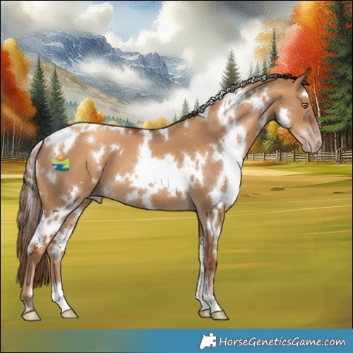 Horse Color:Gray White Spotted Gold Champagne Dun 
