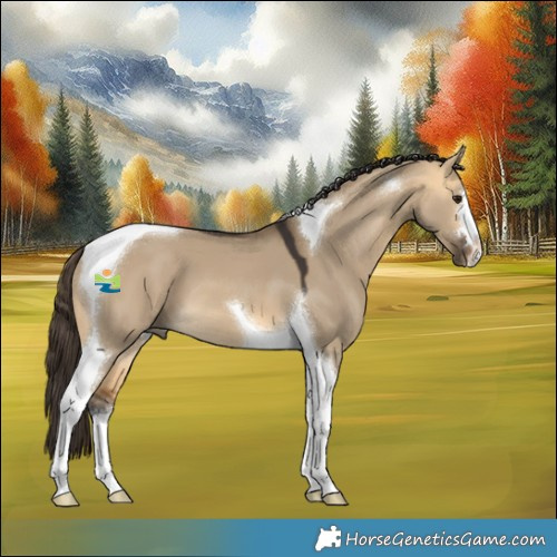 Horse Color:Buckskin Dun Tobiano 