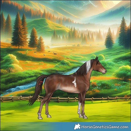 Horse Color:Liver Chestnut Tobiano Rabicano