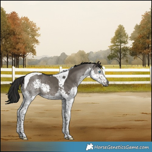 Horse Color:Gray Grullo Splash Tobiano