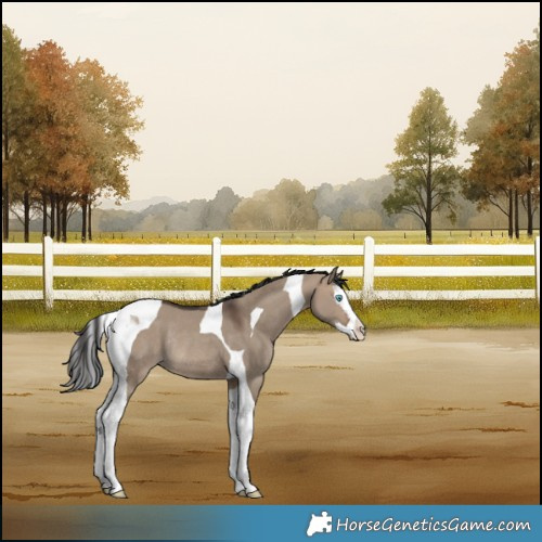 Horse Color:Brown Dun Splash Tobiano Rabicano