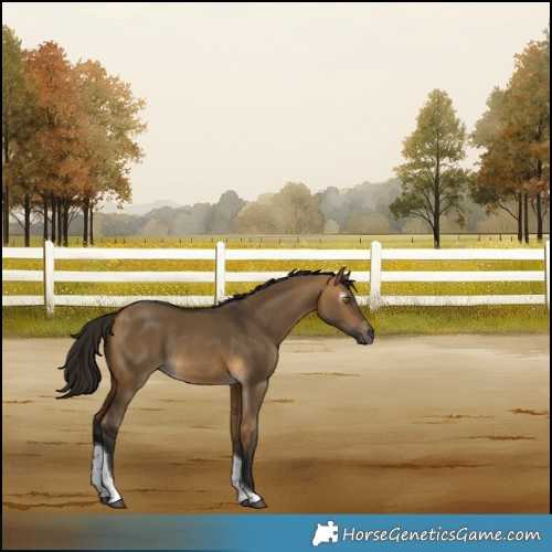 Horse Color:Gray Buckskin Dun Tobiano Rabicano