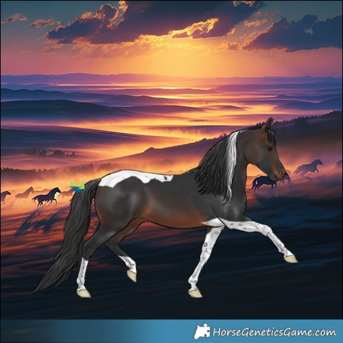Horse Color:Brown Tobiano 