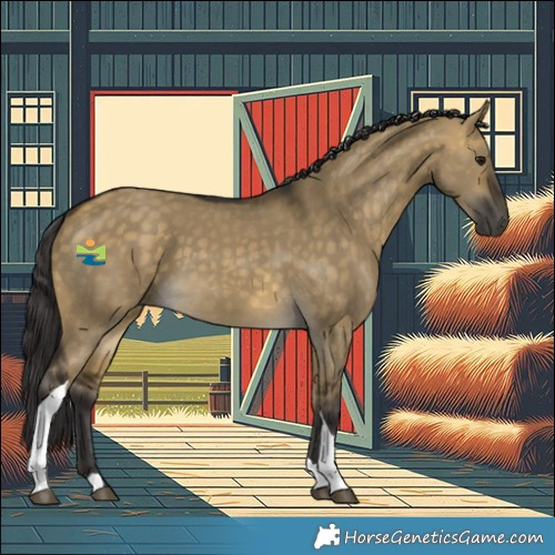 Horse Color:Buckskin Dun Tobiano