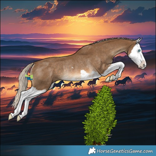 Horse Color:Chocolate Palomino Splash Rabicano