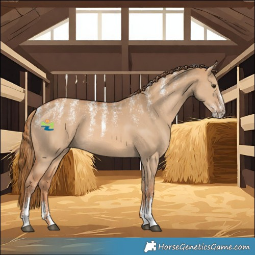 Horse Color:Powder White Red Dun 