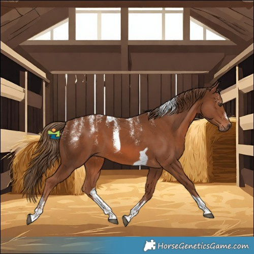 Horse Color:Powder White Chestnut Tobiano