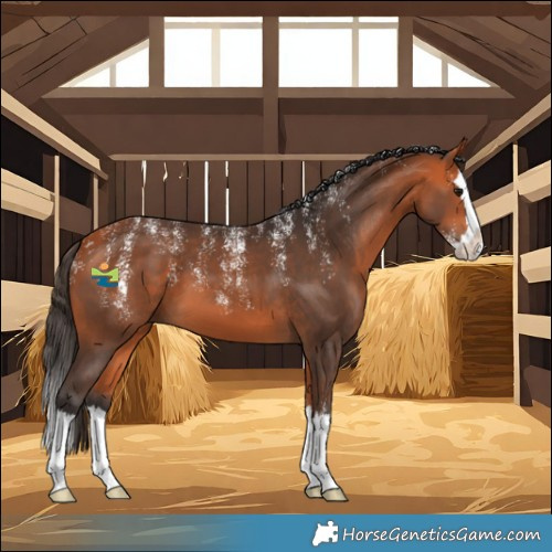 Horse Color:Powder White Bay Splash
