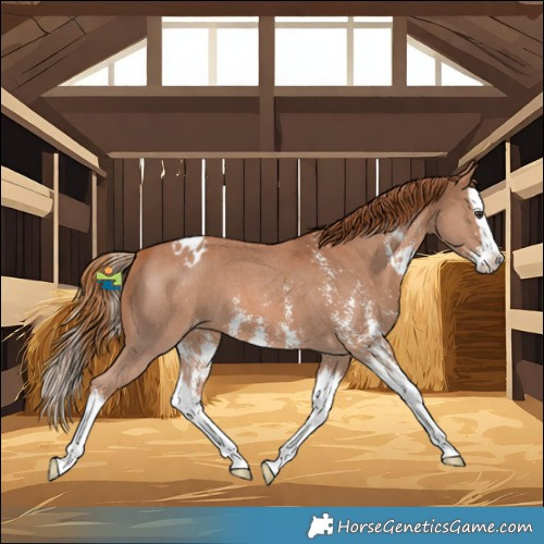 Horse Color:Chestnut Sabino Splash Varnish
