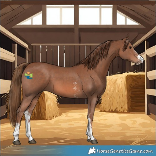 Horse Color:Chestnut Sabino