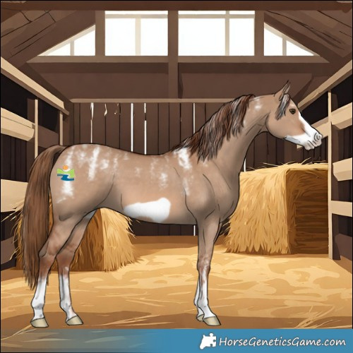 Horse Color:Powder White Red Dun Frame 