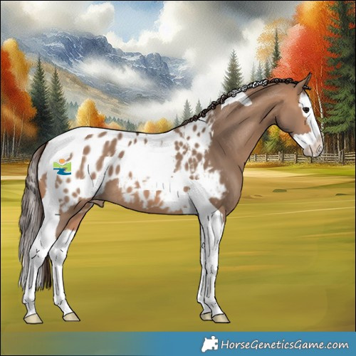 Horse Color:Bay Dun Splash Tobiano Blanket 
