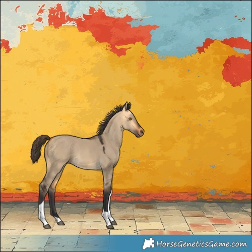 Horse Color:Pseudo Smoky Grullo Dun Tobiano