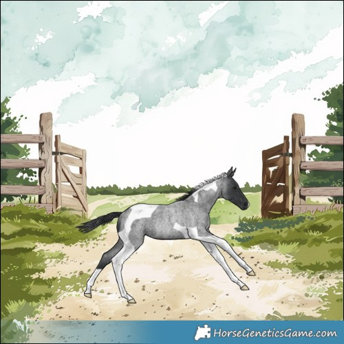Horse Color:Blue Roan Tobiano Rabicano 