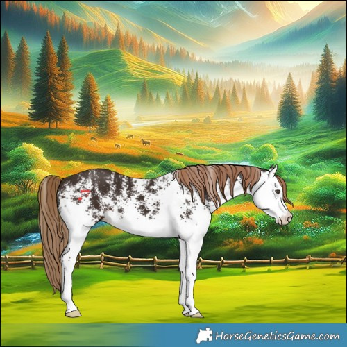 Horse Color:White Spotted Liver Chestnut 