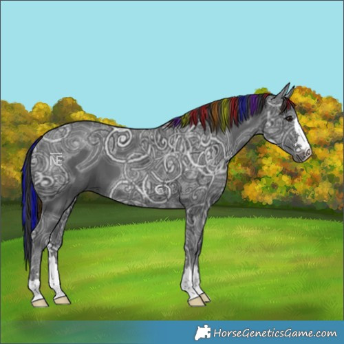Horse Color:Painted Black Ice 