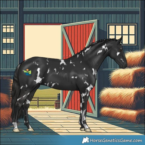 Horse Color:White Spotted Liver Chestnut 